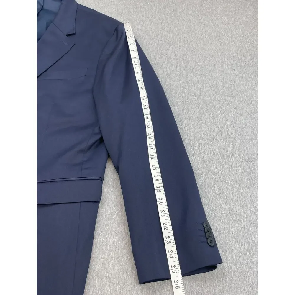 Banana Republic‎ Blazer Mens 46R Navy Blue Stretch 2-Button Single Breast Lined
